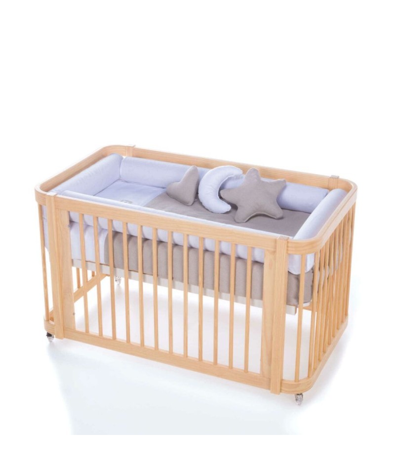 Mini Cuna Bebe Nafnaf MINICUNA CUADRADA TEX Y VEL POLAR BEAR